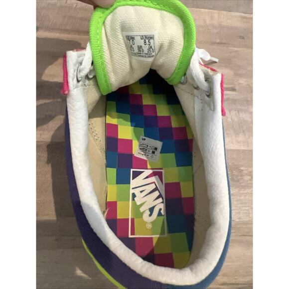 Vans Old Skool Neon Color Block Skate Shoes Men’s 7 Women’s 8.5 Retro Unisex - Picture 7 of 8